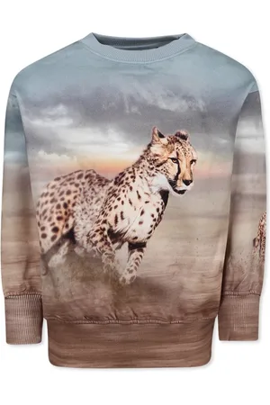 Molo Cheetah Print Cotton Sweatshirt