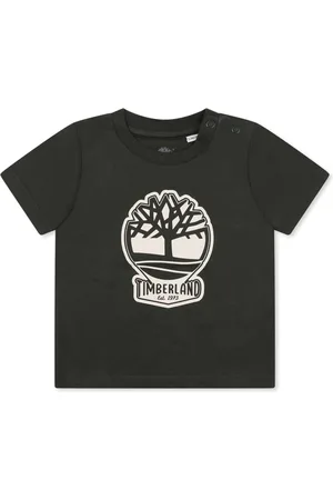 Timberland Cotton T-Shirt with Snap Button