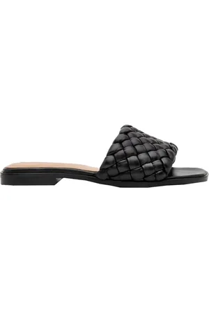 Flattered Braided Leather Mules