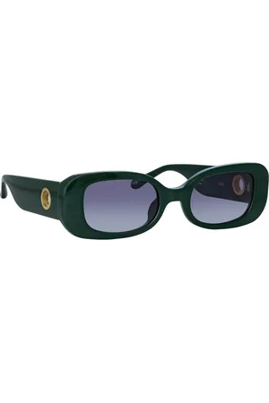 Linda Farrow Sunglasses, female, , 52 MM, Forest Sunglasses Lola LFL 1117