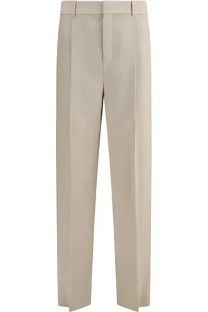 Saint Laurent Elegant Wool Carotte Trousers with Pockets