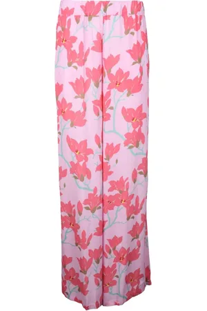 SEMICOUTURE Wide Trousers, female, , L, Chiffon Wide Leg Trousers with Pockets