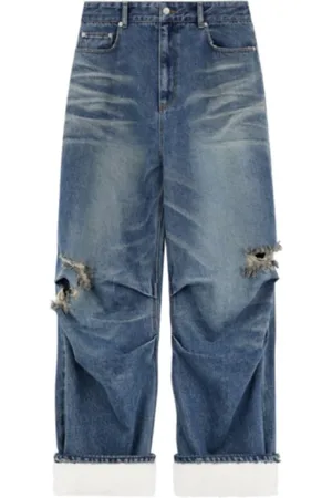 We11 Done Straight Jeans, female, , S, Classic Denim Jeans with Leg Tears