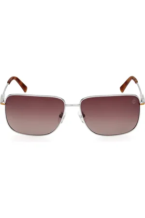 Timberland Sunglasses, unisex, , 62 MM, Polarized Geometric Sunglasses Brown Lens