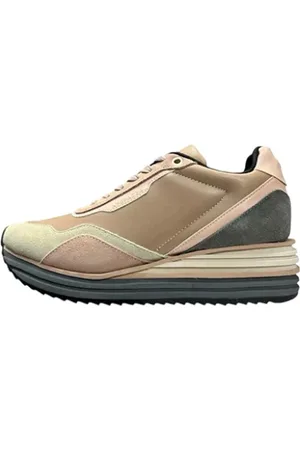 Apepazza Sneakers, female, , 4 UK, Leather Trainers with Suede Inserts