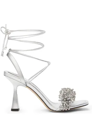 Michael Kors Silver Sandals with Slave Lacing