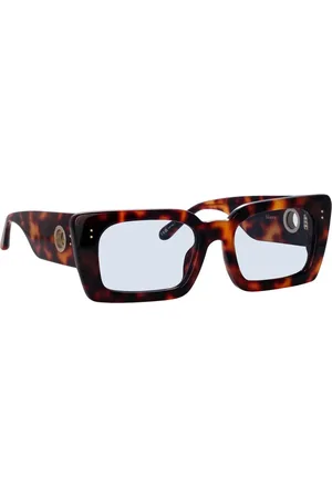 Linda Farrow Chic Rectangular Sunglasses with Zeiss Technology
