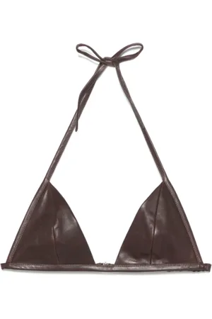 Rick Owens Bikinis, female, , M, Leather Bra Mahogany