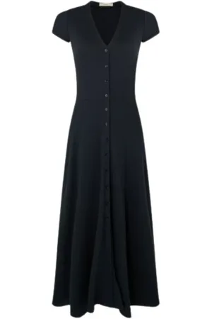 Sessun V-neck Ribbed Knit Midi Dress