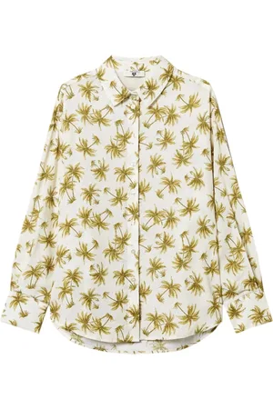 Twin-Set White Palm Tree Print Shirt