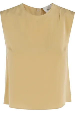 ALYSI Sleeveless Tops, female, , M, Silk Sleeveless Top Grain Color