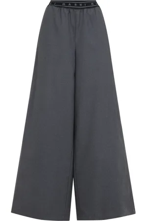 Marni Wide Trousers, female, , XS, Graphite Trousers