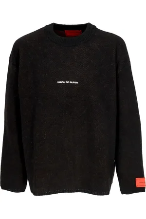 Vision Of Super Round-neck Knitwear, male, , L, Military Skull Logo Jumper