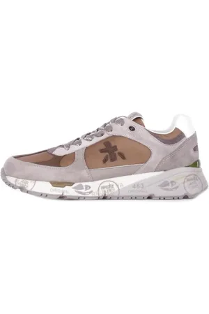 Premiata Leather Logo Trainers Rubber Sole