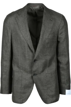 CARUSO Blazers, male, , 3XL, Linen Wool Jacket
