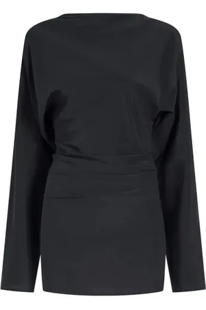 Proenza Schouler Long Sleeve Tops, female, , XS, Stretch Silk Viscose Top