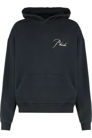 Rhude Vintage Cotton Hoodie with Ribbed Details
