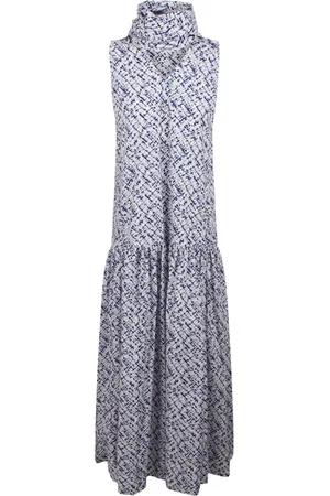 Plan C Maxi Dresses, female, , 2XS, Floral Print Long Dress with Bow