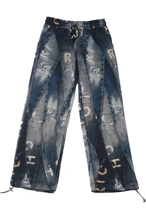 John Richmond Jeans, unisex, , 8 Y, Cotton Straight Cut Patterned Trousers