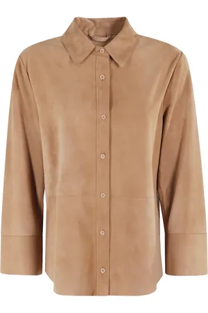 SEVENTY BY SERGIO TEGON Shirts, female, , L, Suede Shirt Biscuit Color