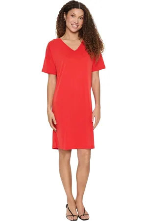 Saint Tropez Simple Short Dress with V-Neck