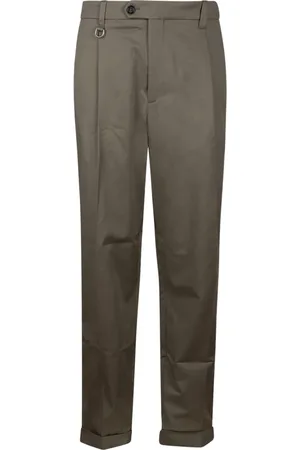 Paolo Pecora Suit Trousers, male, , M, Tailored Chino with Pleats and Turn-up