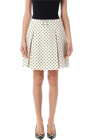 VALENTINO GARAVANI Short Skirts, female, , S, Polka Dot Mini Skirt with Bow