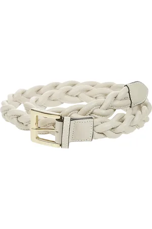 AVENUE 67 Woven Leather Belt with Golden Closure