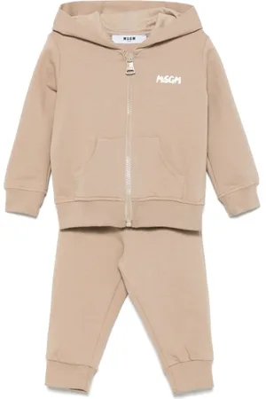 Msgm Sets, female, , 2 Y, Almond Hooded Jacket Kids