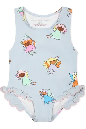 Stella McCartney Swimsuits, female, , 3 Y, Fairies Print One-Piece Swimsuit