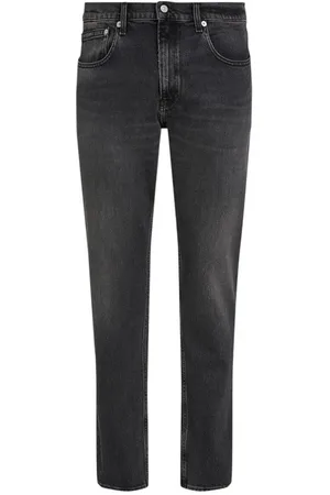 Calvin Klein Slim-fit Jeans, male, , W33 L34, Black Cotton Slim Straight Jeans