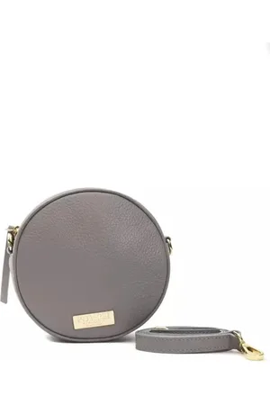 POMPEI DONATELLA Leather Oval Crossbody Bag