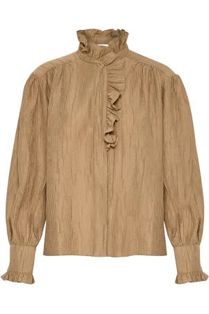 Karen by Simonsen Elegant Puff Sleeve Blouse Toasted Coconut