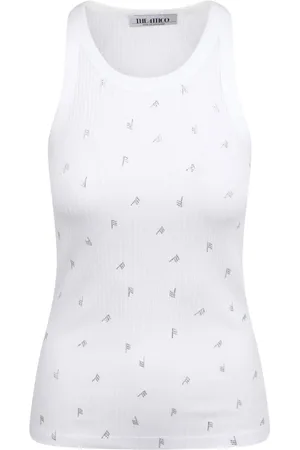 The Attico Crystal Embellished Tank Top