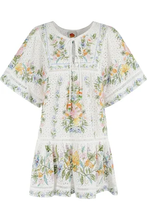 Farm Rio Short Dresses, female, , S, Floral Lace Short Cover Up