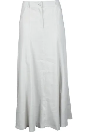 MARELLA Monochrome Long Skirt with Zipper Pockets