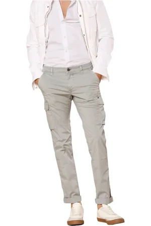Masons Extra Slim Cargo Trousers Sugar Paper Blue