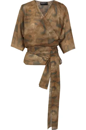 Cortana Kimonos, female, , S, Nala, ramie top taiyo print