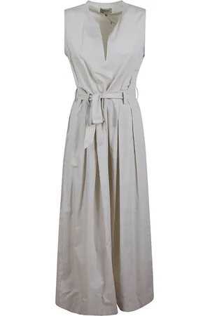 Woolrich Maxi Dresses, female, , XS, Cotton Dress with V-Neck