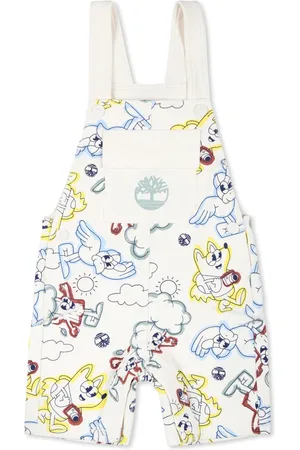 Timberland Jumpsuits, unisex, , 18 M, Comic Print Ivory Dungarees