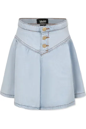 Molo Denim Skirt with Press Studs Closure