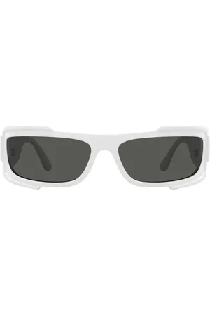 VERSACE Sunglasses, unisex, , 67 MM, Rectangular Sunglasses Dark Grey Frame