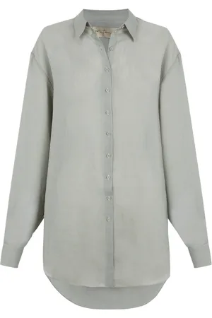 Cortana Dennis, sky oversized linen shirt