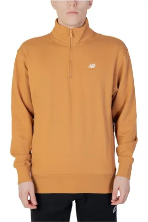 New Balance Sweatshirts, male, , 2XL, Brown Cotton Jumper Men