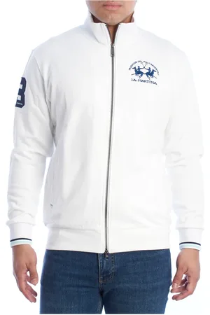 La Martina Zip-throughs, male, , 3XL, Zip-up Sweatshirt with Embroidered Details