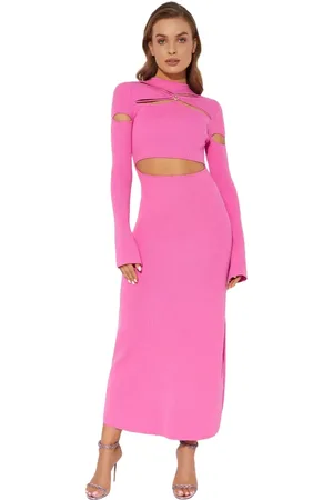 Mach & Mach Midi Dresses, female, , XS, Midi Dress with Cut Out