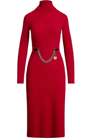 Ralph Lauren Knitted Dresses, female, , 2XS, Knit dress with turtleneck