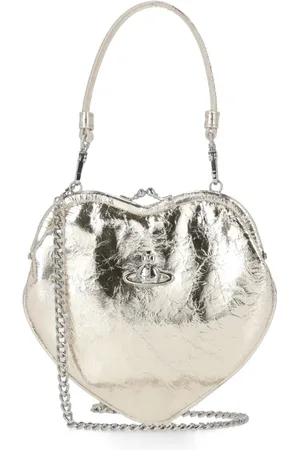Vivienne Westwood Handbags, female, , ONE SIZE, Golden Leather Purse with Orb Logo