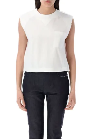 Marni Sleeveless Tops, female, , XS, Cotton Tank Top with Trunkaroo Detail
