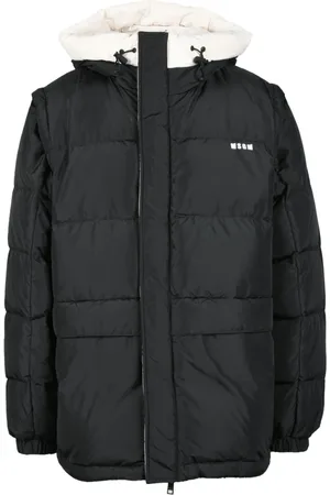 Msgm Winter Jackets, male, , L, Quilted Jacket with Zipper and Snaps